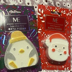 Expressions Festive Bath Fizzer Duo - Penguin and Santa